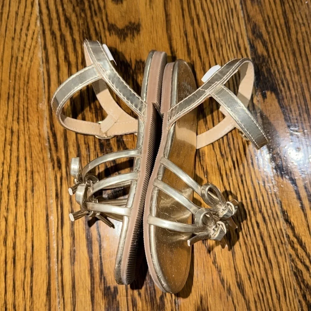 Janie & Jack Gold Kids Sandals 8T